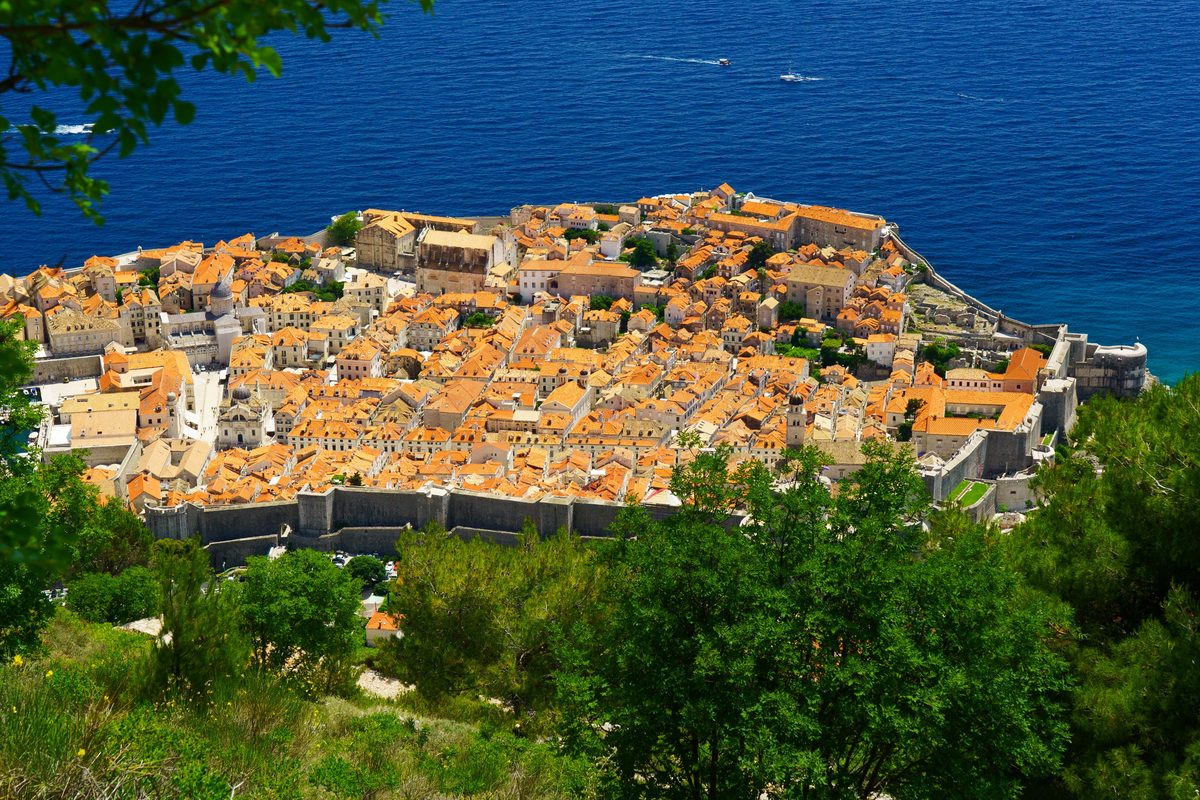Dubrovnik old town from Mount Srđ