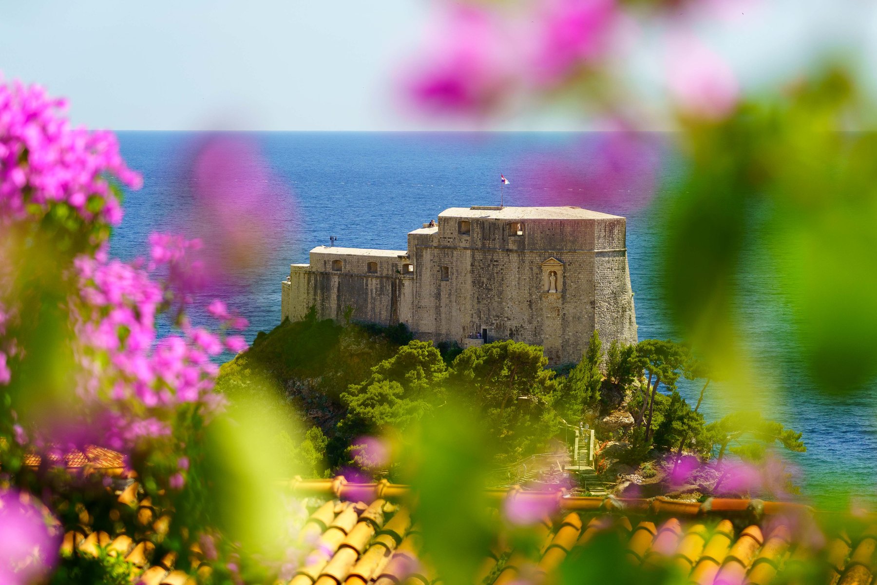 Fort Lovrijenac beside the Adriatic Sea