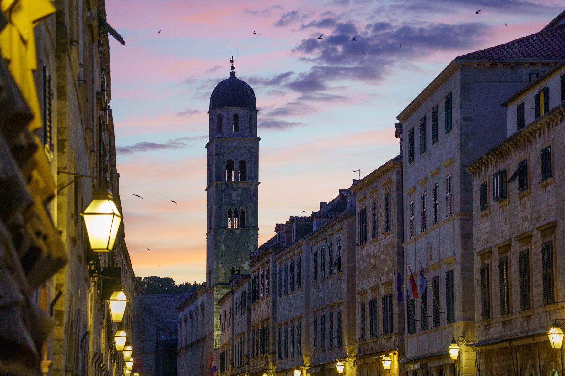 A final evening stroll through Dubrovnik's old town