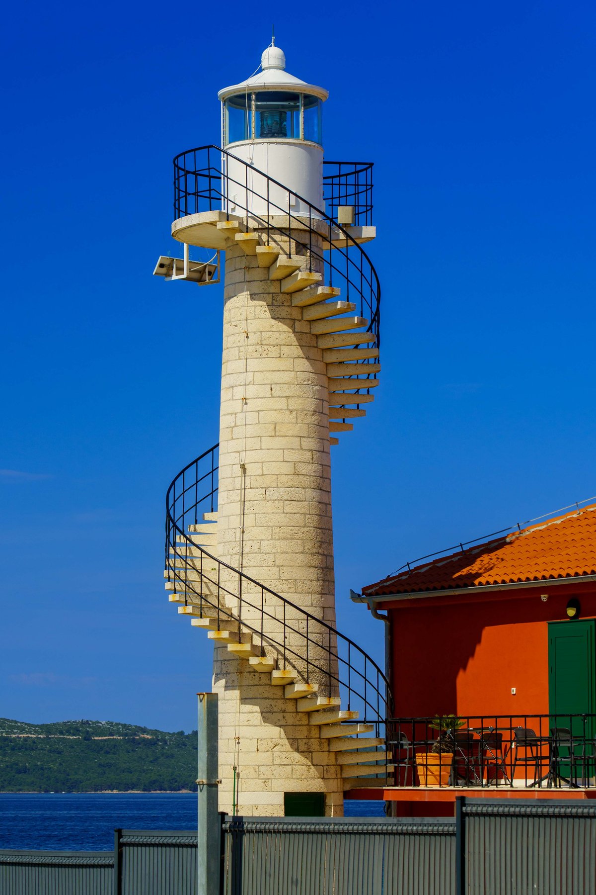 Oštri Rat Lighthouse with its spiral staircase