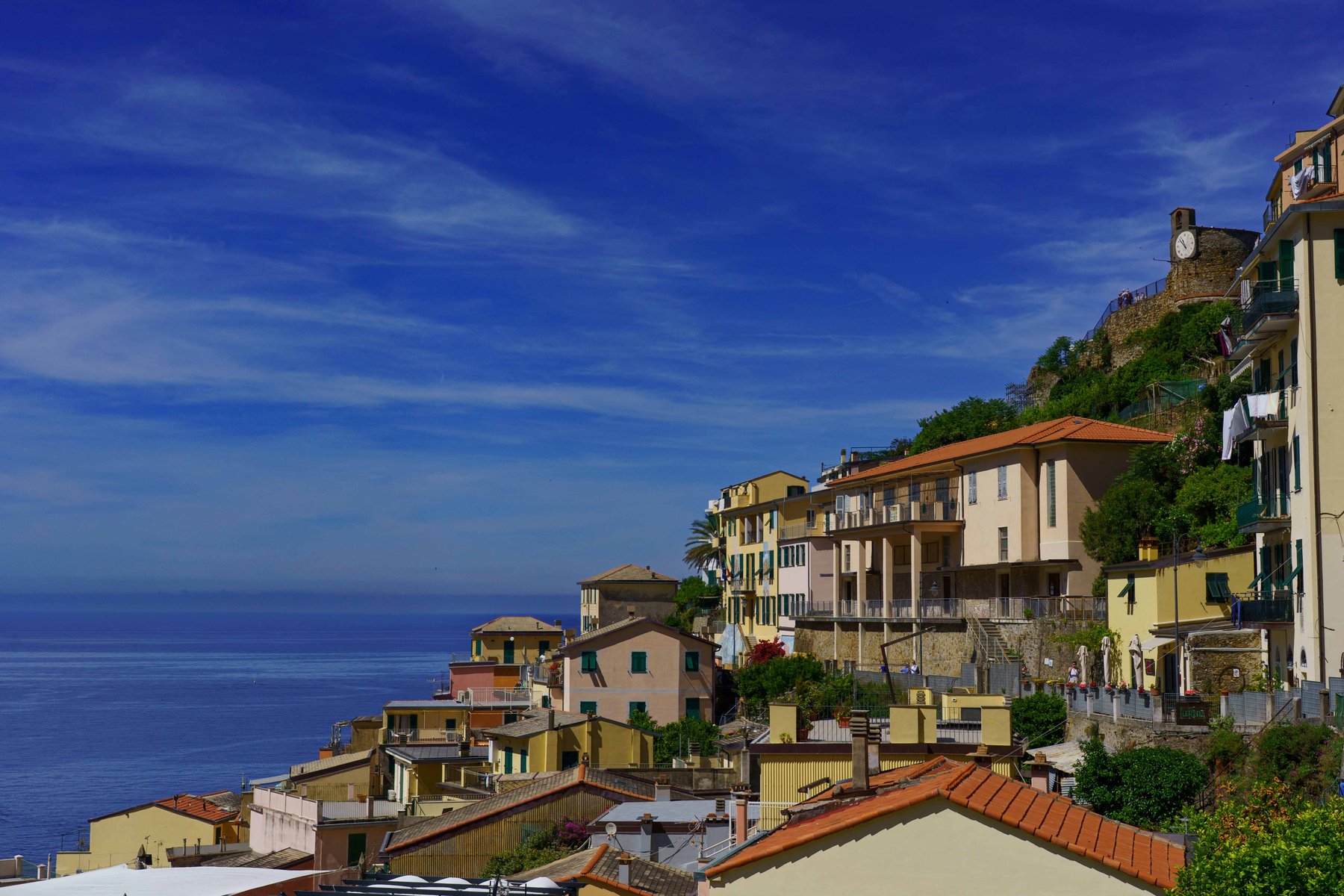 A view over the village of Riomaggiore