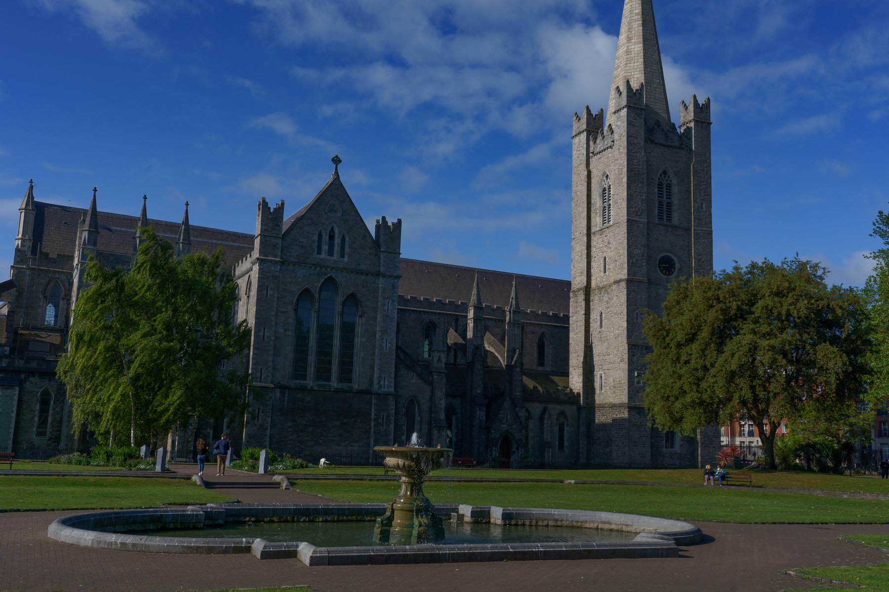 St. Patrick's Cathedral and its gardens in Dublin