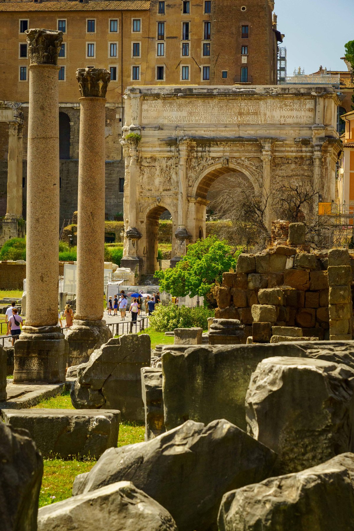 The Arch of Septimius Severus in the Roman Forum