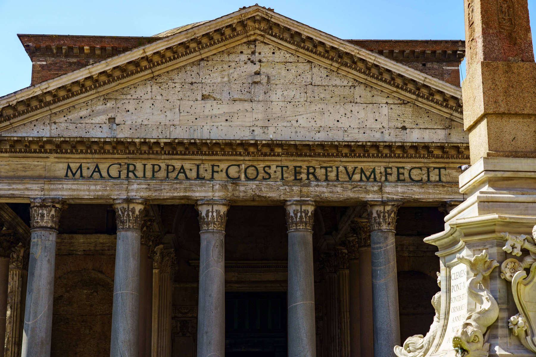 Another view of the Pantheon's columned portico