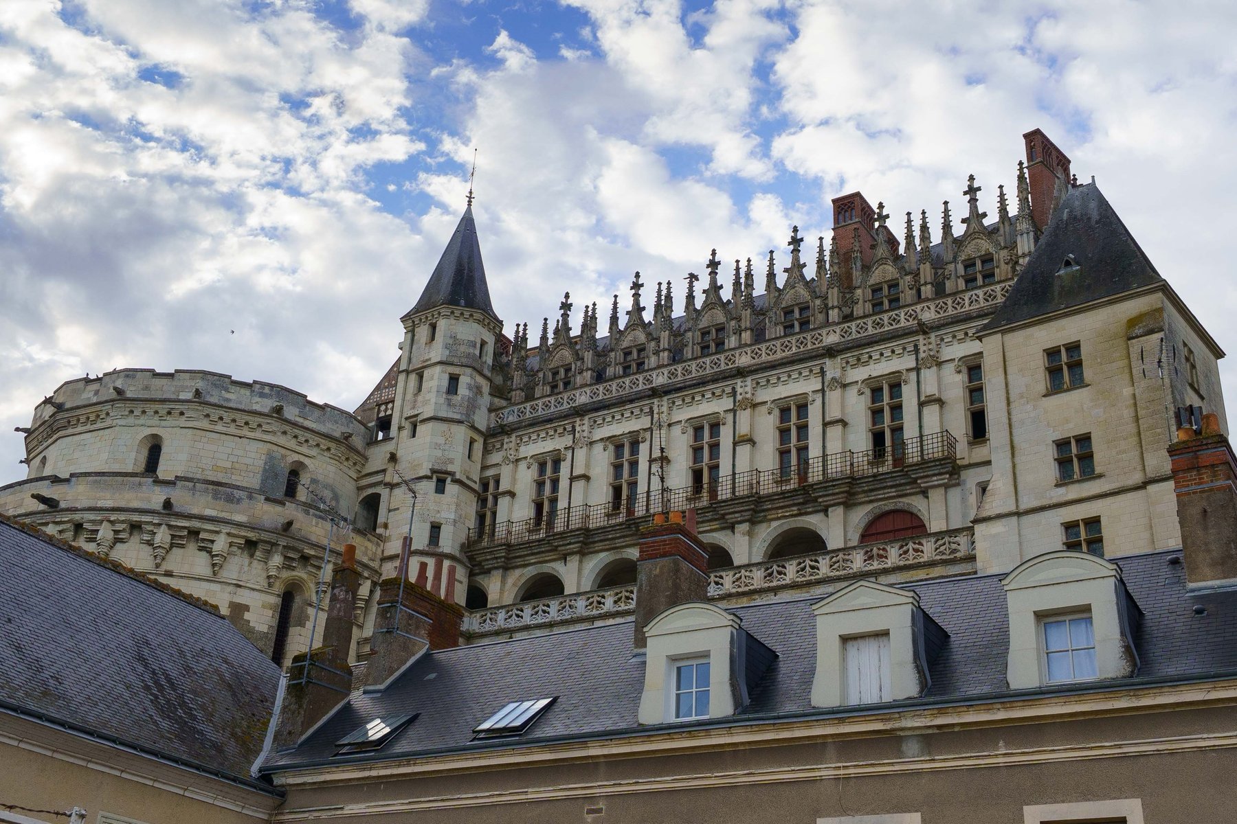 The towers and Gothic pinnacles of the Chateau d'Amboise