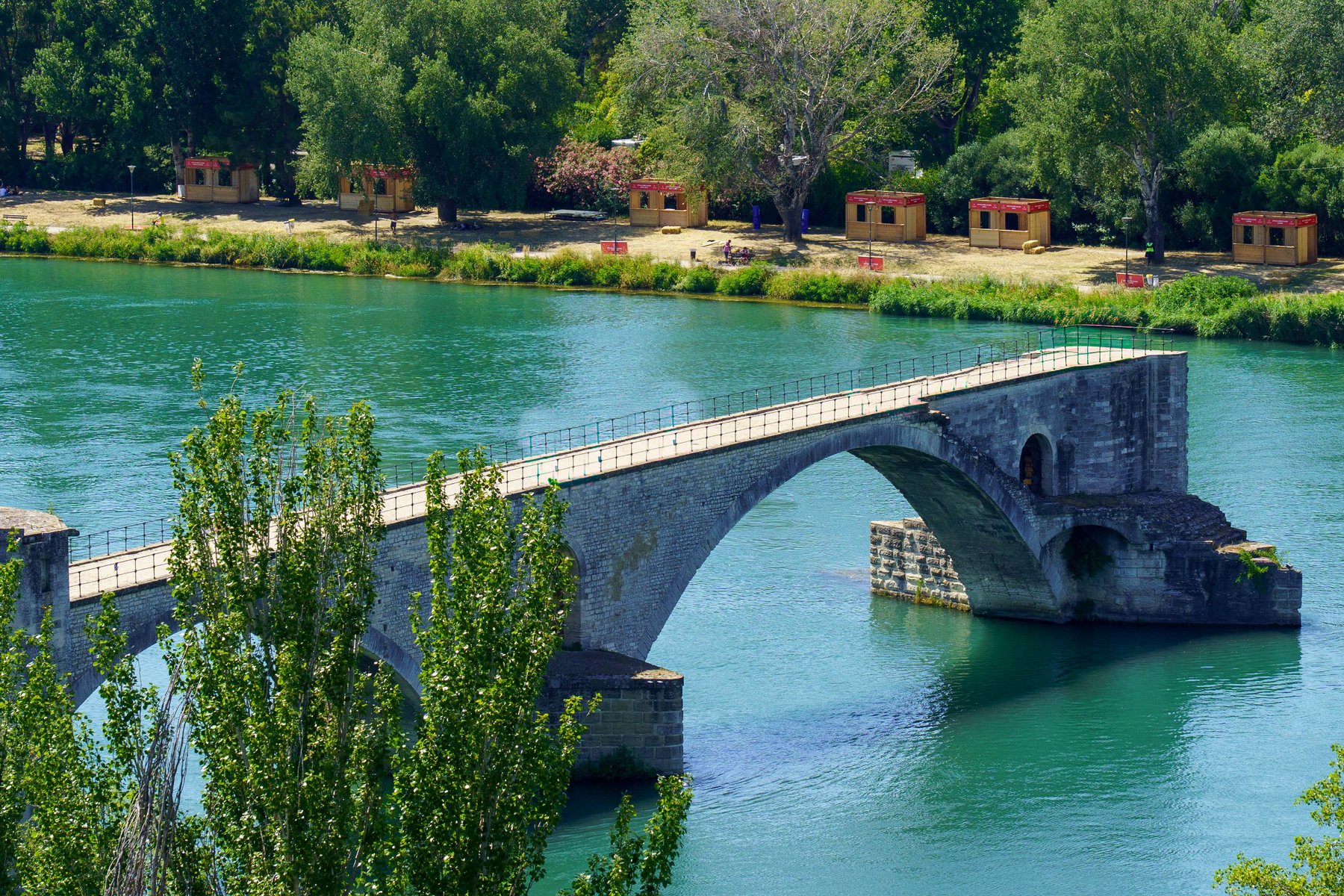 The broken arches of the Pont Saint-Benezet, the Pont d'Avignon