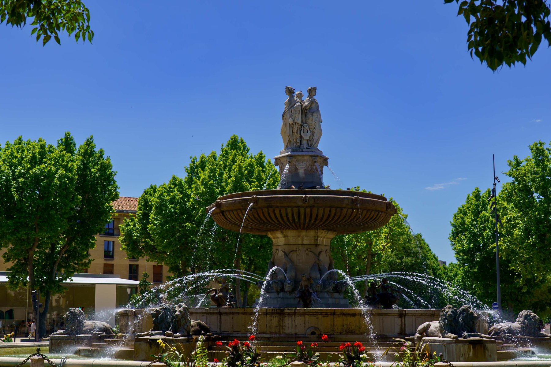 The Fontaine de la Rotonde at the foot of Cours Mirabeau in Aix-en-Provence