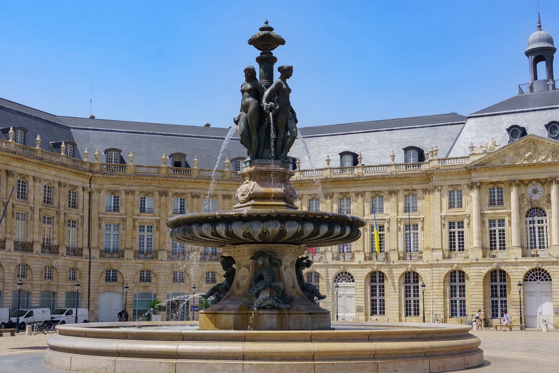 The Fontaine des Trois Graces at Place de la Bourse in Bordeaux, France