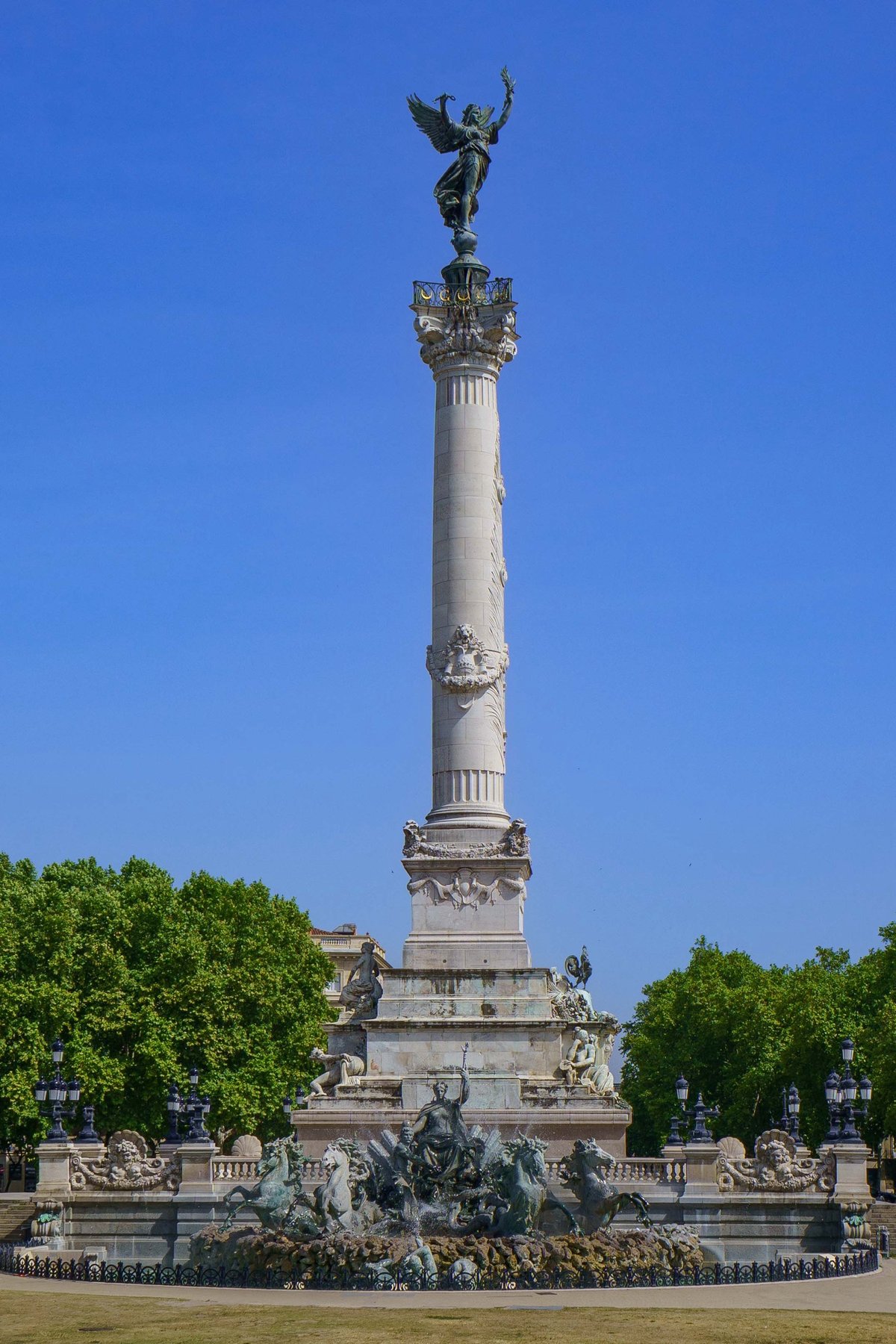 The Monument aux Girondins with its winged figure of Liberty in Bordeaux, France