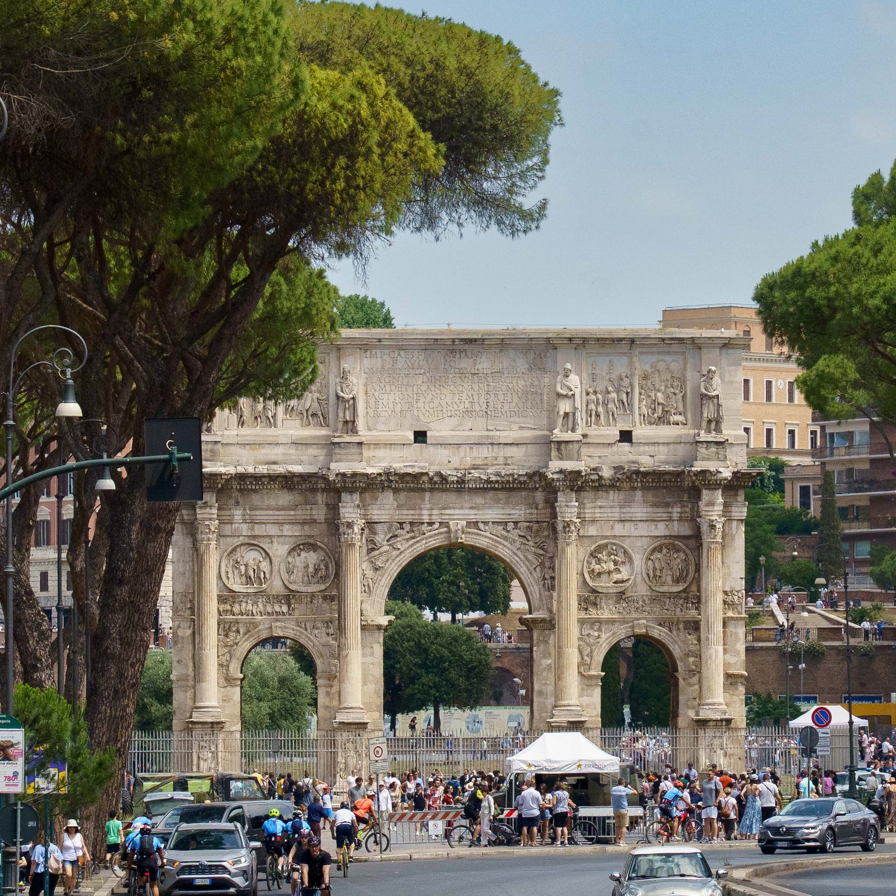 The Arch of Constantine near the Colosseum in Rome