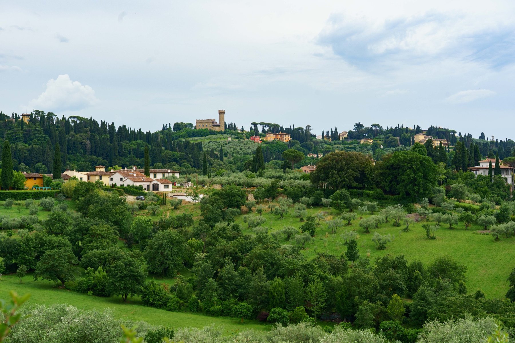 A view over the Tuscan countryside from the Giardino di Boboli