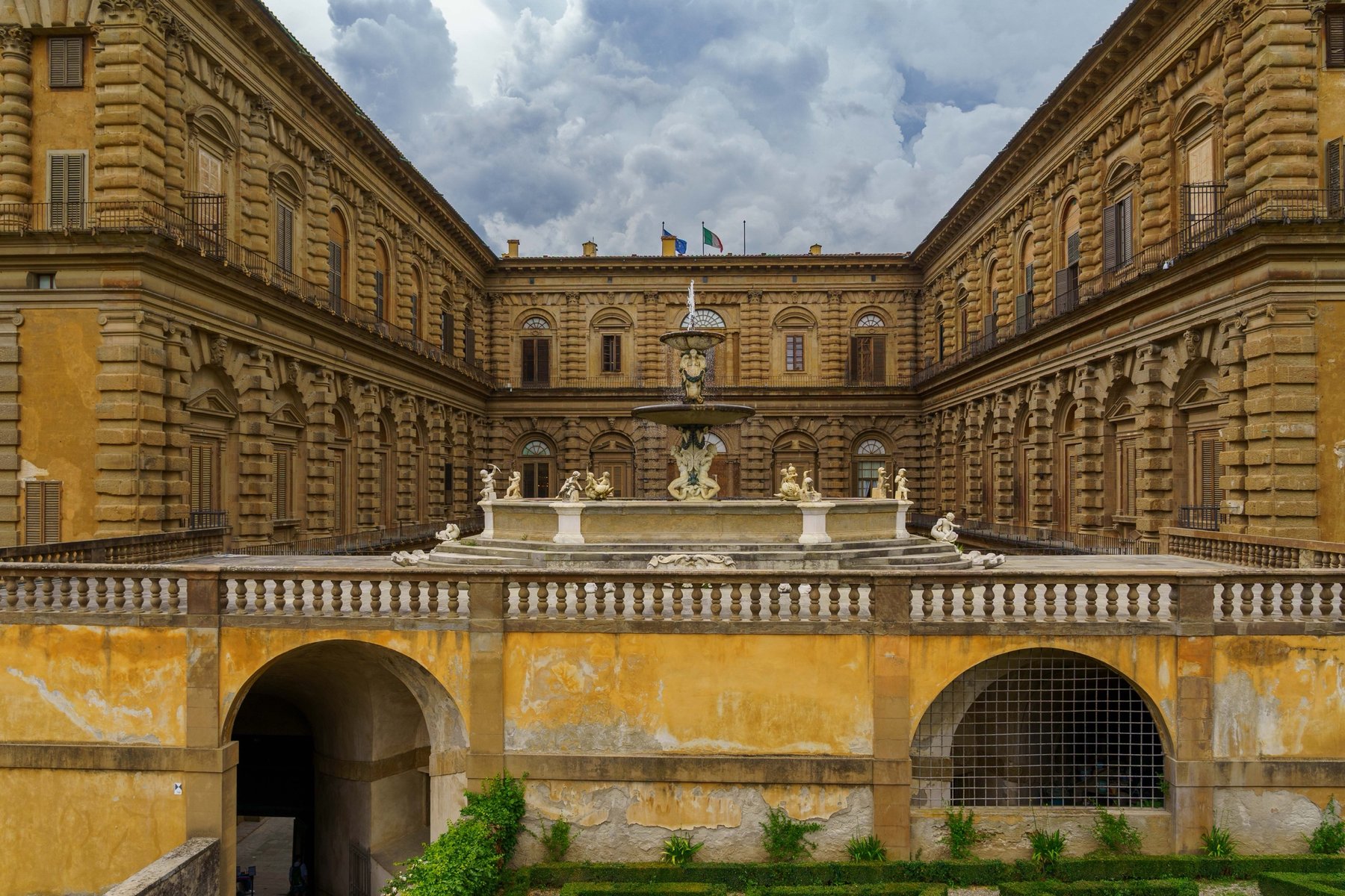 The Fountain of the Artichoke in the courtyard of Palazzo Pitti