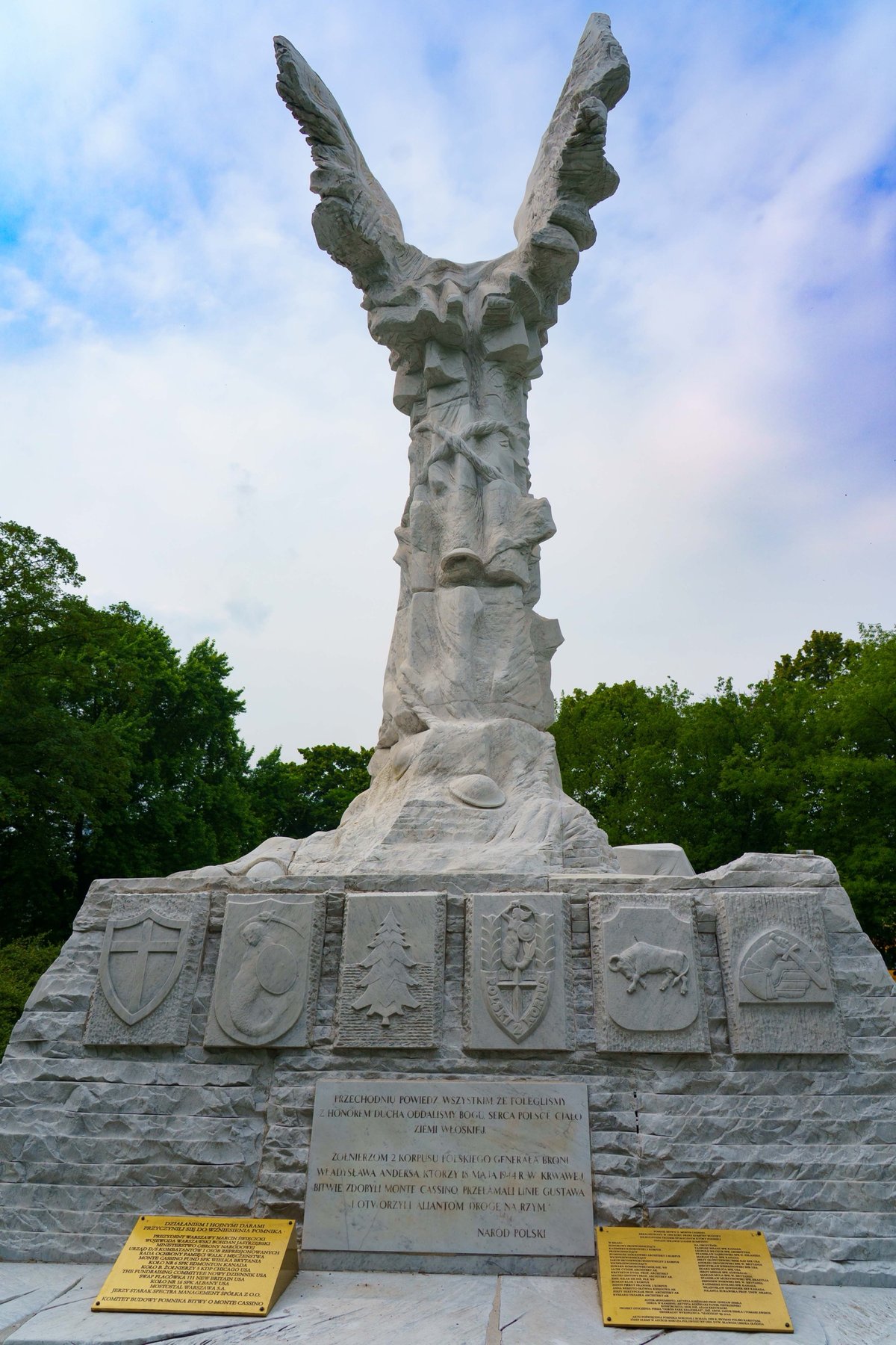 The Monte Cassino memorial in Warsaw, honoring Polish soldiers who broke the Gustav Line